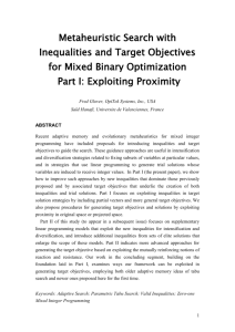 Metaheuristic Search with Inequalities and Target Objectives for