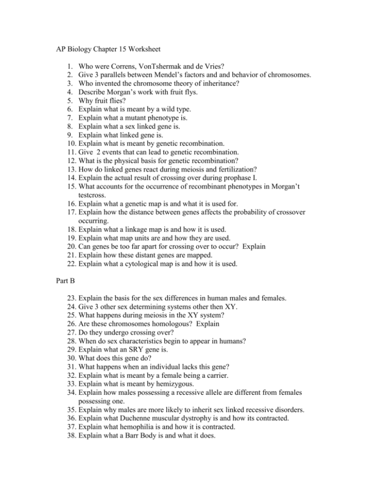 mastering biology chapter 15 homework answers