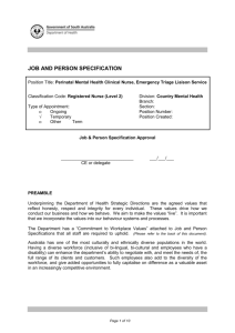 job and person specification