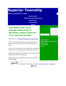 Superior Township, Michigan - Yard Waste Pick