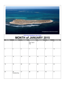 Calendar of environmental events 2015