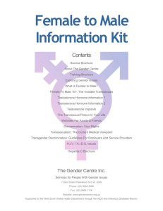 The Gender Centre Inc Fact Sheet