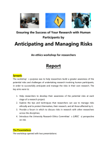 Ensuring the Success of Your Research with Human Participants by