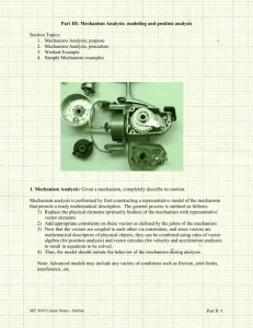 Part III Mechanism analysis modeling and position analysis_printer