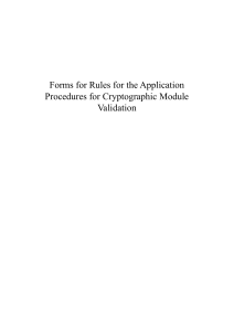 Application for Cryptographic Module Validation