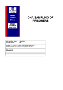 DNA sampling of prisoners
