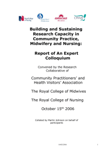 Building Research Capacity in Community Practice, Midwifery