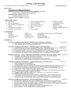 Angel`s resume - McManus Lab - University of California, San