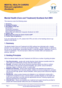 (Care and Treatment) Scotland Act 2003