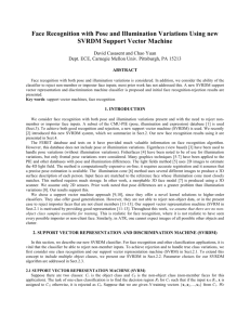 Face Recognition Using new SVRDM Support Vector Machine