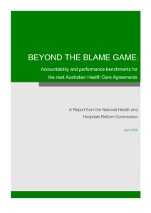 Beyond the Blame Game - Department of Health