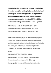 Council Directive 94/28/EC of 23 June 1994 laying down the