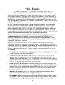 Vital Signs: A Self Assessment of Early Childhood Collaborative