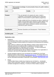 11603 Demonstrate knowledge of communication theory for