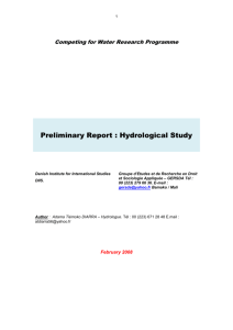 Hydrological Report, Douentza District, Mali