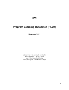 Program SLOS Workbook Summer 2011