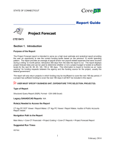 Project Forecast (CTE15473) - Core-CT