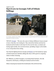 Survivors in Georgia Tell of Ethnic Killings