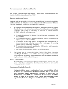 draft amendments to the National Trust Act, 1999
