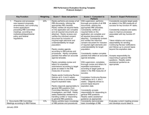 IRB Performance Evaluation Scoring Template