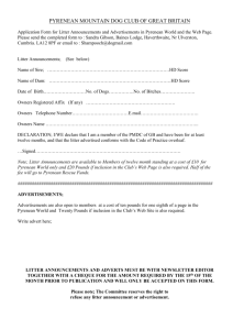 Litter Announcement Form (Word) - Pyrenean Mountain Dog Club of