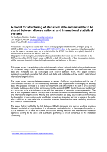 A model for structuring of statistical data and metadata to be