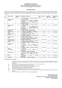 Hiring qualified competent professionals in EGC Click for - Pak-EPA