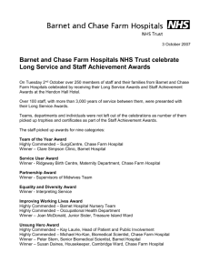 3 October 2007 Barnet and Chase Farm Hospitals NHS Trust