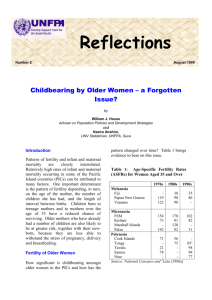 childbearing by older women – a forgotten issue
