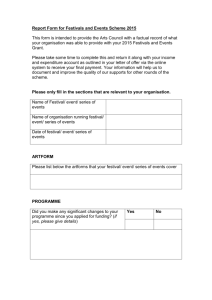 Report Form for Festivals and Events Scheme 2015
