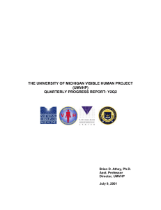 Y2 Q2 Quarterly Report - University of Michigan Visible Human