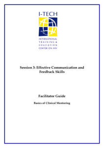 Session 3: Effective Communication And Feedback Skills - I-Tech