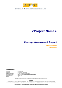 Concept Assessment Report - ARTC - Intranet