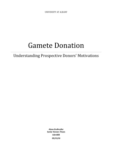 Gamete Donation: Understanding Prospective Donors Motivations