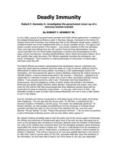 Deadly Immunity - Robert F Kennedy Jr