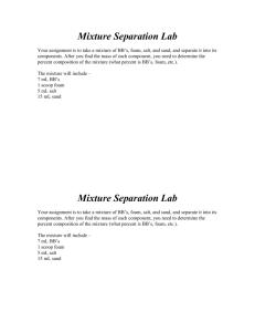 Mixture Separation Lab - Petoskey Public Schools