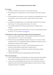 Forced marriage fact sheet for media - Attorney