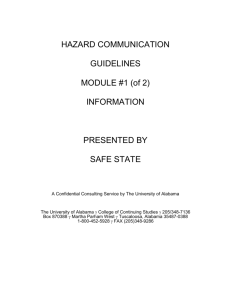 Hazard Communication part 1 - UA SafeState