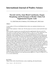 Thyroid Activity, Some Blood Constituents, Organs