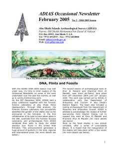 ADIAS newsletter May 2004 - Abu Dhabi Islands Archaeological