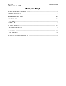 Military Dichotomy K - Open Evidence Archive