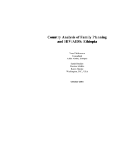 Family planning and HIV/AIDS: situation analysis