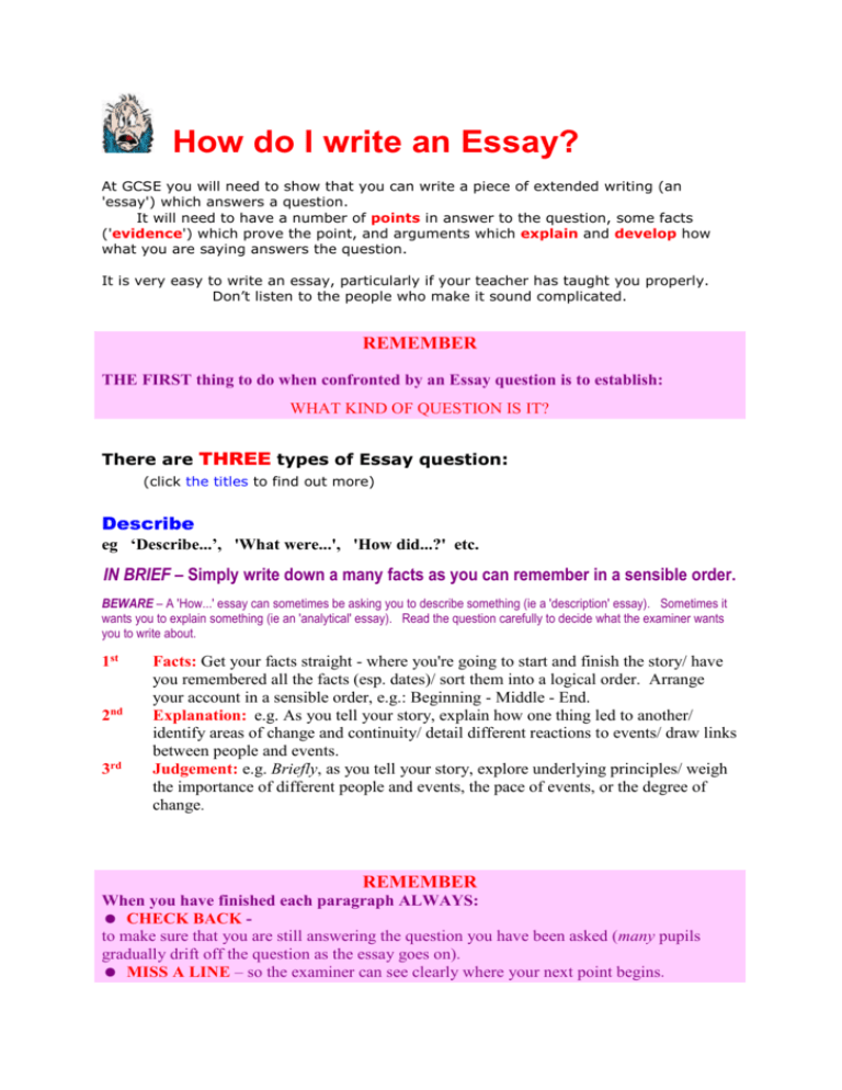 write an essay l