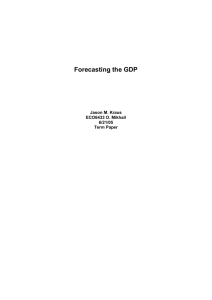 Forecasting the GDP - S & D American, Inc.