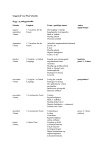 Suggested Year Plan Schedule