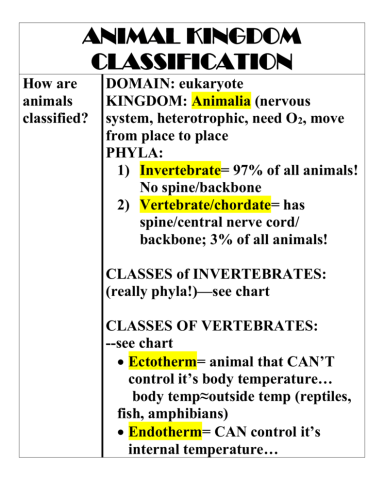 how-are-animals-classified