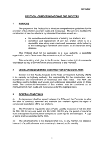 Protocol on Bus Shelters - Road Development Authority