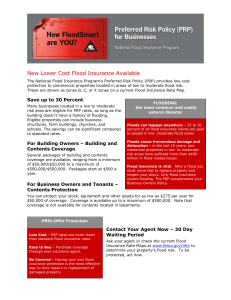 New Lower Cost PRP Flood Insurance for Businesses