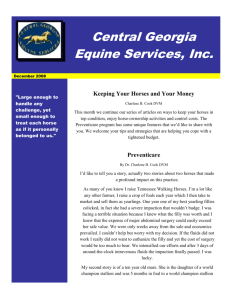 December 2008 Newsletter - Central Georgia Equine Services