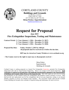 Fire Extinguisher Proposal 07/08 – Please quote
